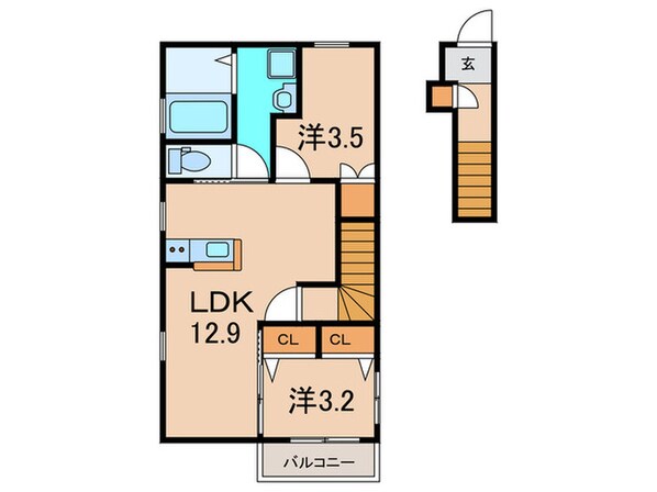 メゾン東二見の物件間取画像